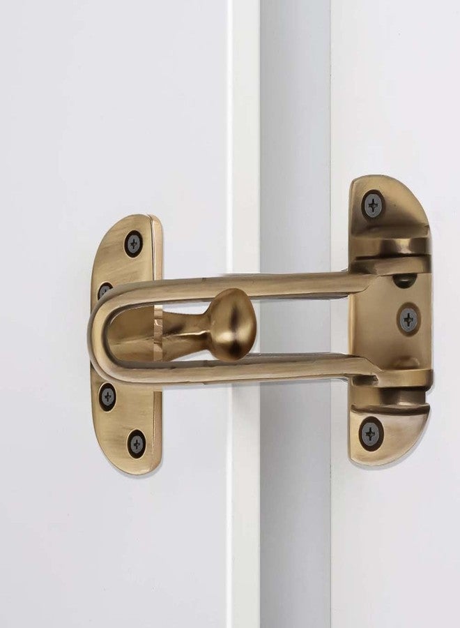 HYDERON Antique Door Chain and Security Latch - Heavy-Duty Door Guard Lock for Main Doors in Homes, Apartments, and Offices | Classic Antique Finish for Enhanced Safety and Style - Image 4